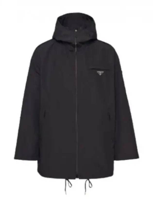 Technical Poplin Hooded Raincoat Black - PRADA - BALAAN 2