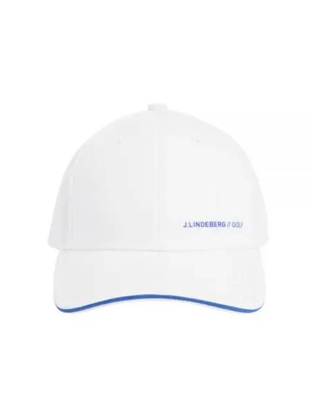 Men's Sunny Logo Print Polyester Twill Ball Cap White - J.LINDEBERG - BALAAN 2