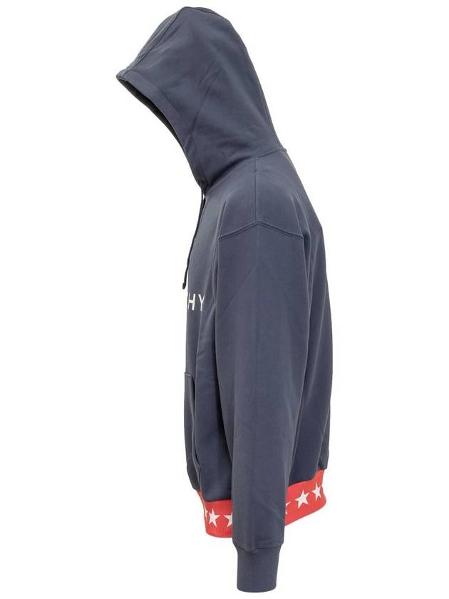 Boxy Fit Hoodie Deep Blue - GIVENCHY - BALAAN 4