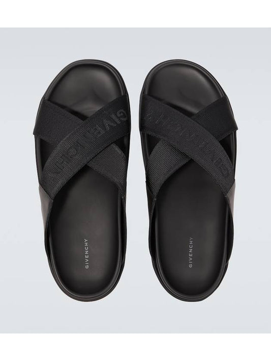 Cross Strap Sandal Slippers Black - GIVENCHY - BALAAN 1