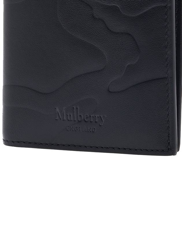 Camo Embossed Leather Tri-Fold Half Wallet Black - MULBERRY - BALAAN 7