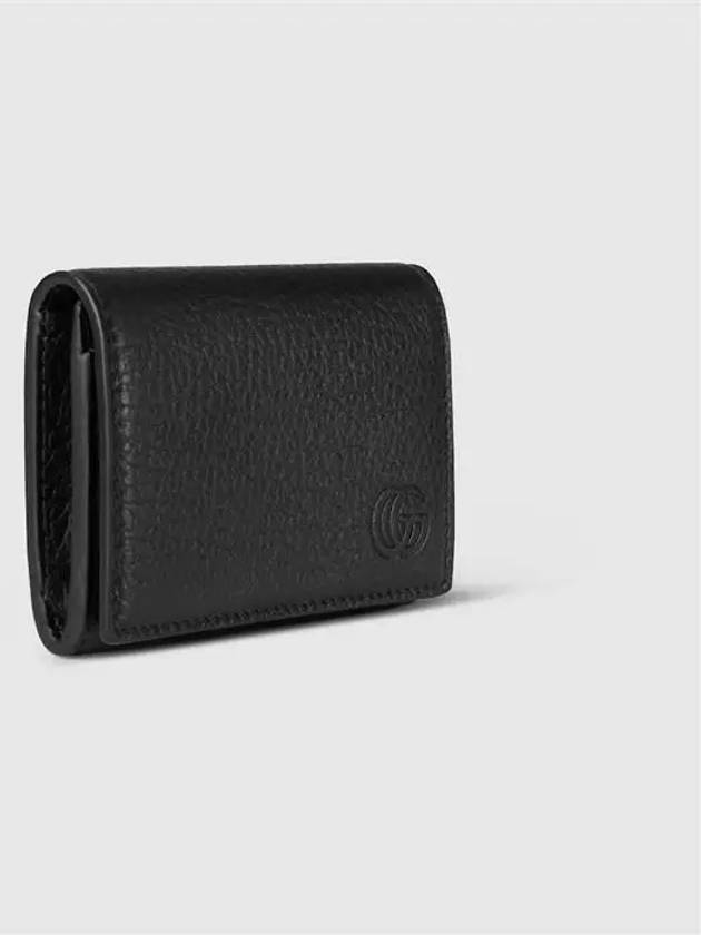 Double G Leather Card Wallet Black - GUCCI - BALAAN 4