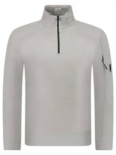 Light Fleece Half Zip-Up Sweatshirt Grey - CP COMPANY - BALAAN 2