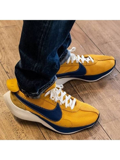 Moon Racer Low Top Sneakers Yellow Ochre Gym Blue - NIKE - BALAAN 2