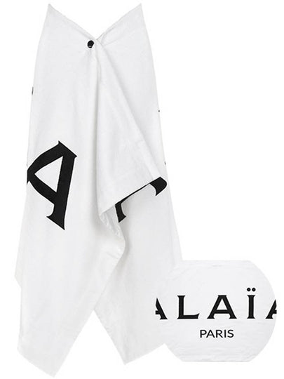 Logo Print Wrap A-Line Skirt White - ALAIA - BALAAN 2