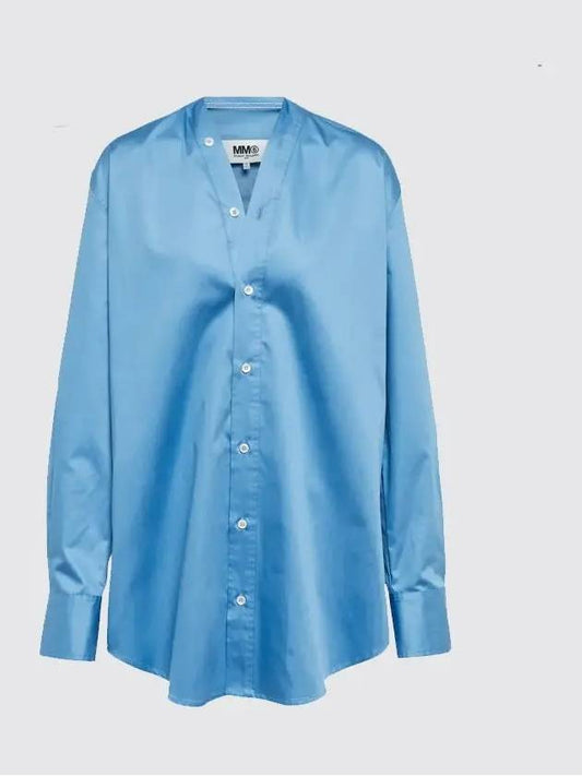 Collarless Shirt Blue - MAISON MARGIELA - BALAAN 2