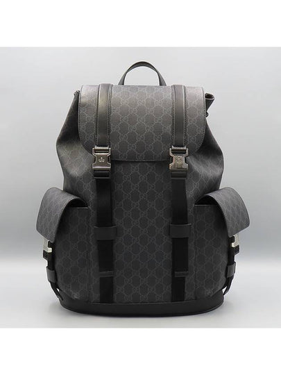 792080 Black GG Logo Supreme Canvas Men s Backpack - GUCCI - BALAAN 2