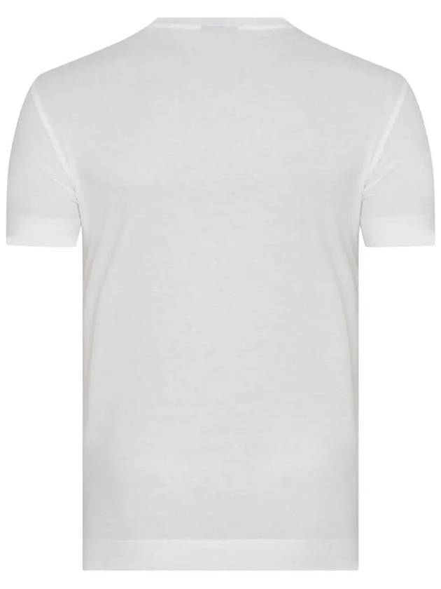 Embroidery Logo Short Sleeve T-Shirt White - EMPORIO ARMANI - BALAAN 4