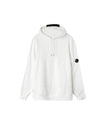 Lens Wappen Brushed Hoodie White - CP COMPANY - BALAAN 1