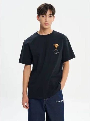 Men s Trophy Comfort T Shirt Black Domestic Product - MAISON KITSUNE - BALAAN 1