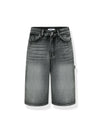 Carpenter Bermuda Wide Jeans Black - NUAKLE - BALAAN 2