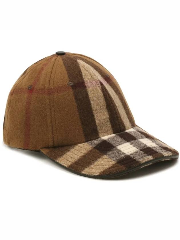 House Check Wool Ball Cap Brown - BURBERRY - BALAAN 4