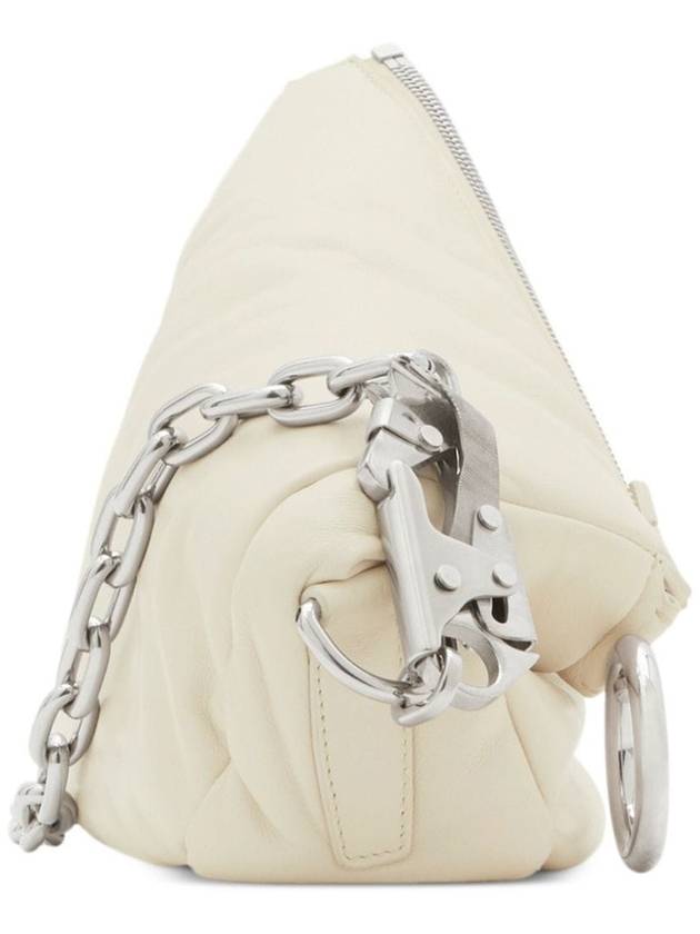 Knight Leather Small Shoulder Bag Cream - BURBERRY - BALAAN 4