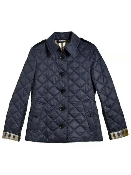 New Frankby Quilted Jacket Navy - BURBERRY - BALAAN 2