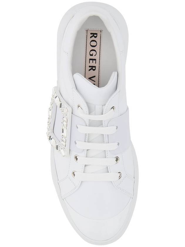 Viv Skate Buckle Low Top Sneakers White - ROGER VIVIER - BALAAN 3