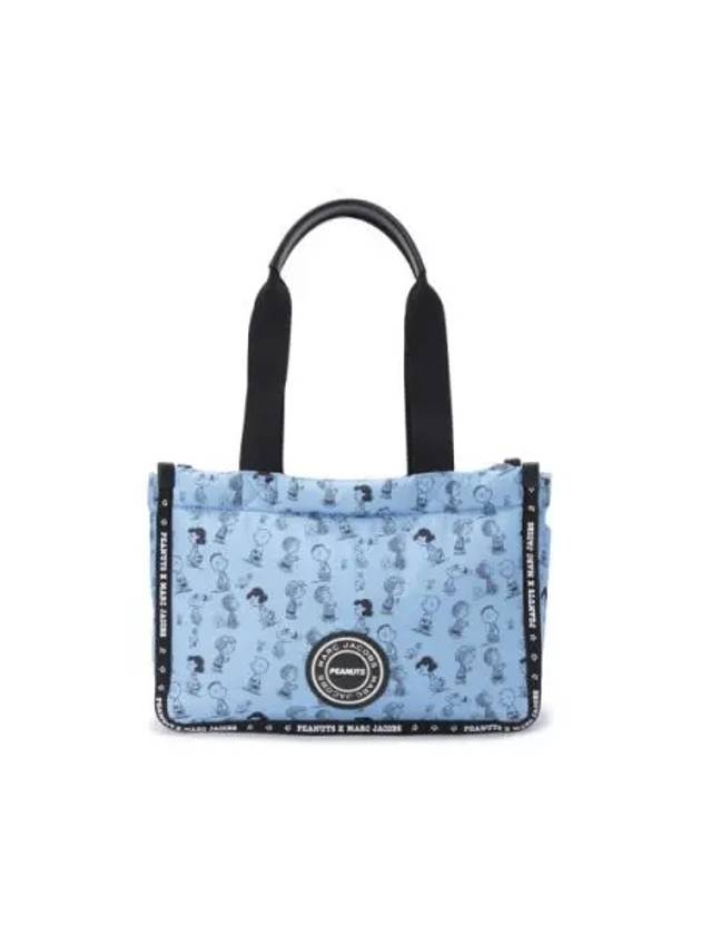 Puffy Nylon Peanuts Print Signet Medium Tote Air Blue MBBAA23025BUX - MARC JACOBS - BALAAN 1