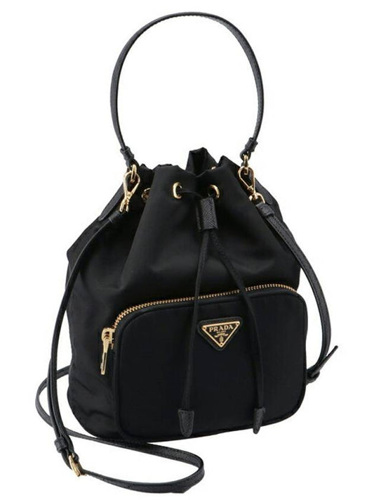 Duet Re-Nylon Bucket Bag Black - PRADA - BALAAN 2