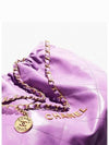 22 Small Shiny Calfskin Gold Chain Shoulder Bag Purple - CHANEL - BALAAN 5