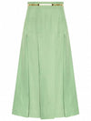 Double G Chain Pleated Skirt Green - GUCCI - BALAAN 2