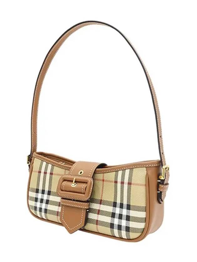 Buckle Strap Check Sling Shoulder Bag Beige - BURBERRY - BALAAN 3