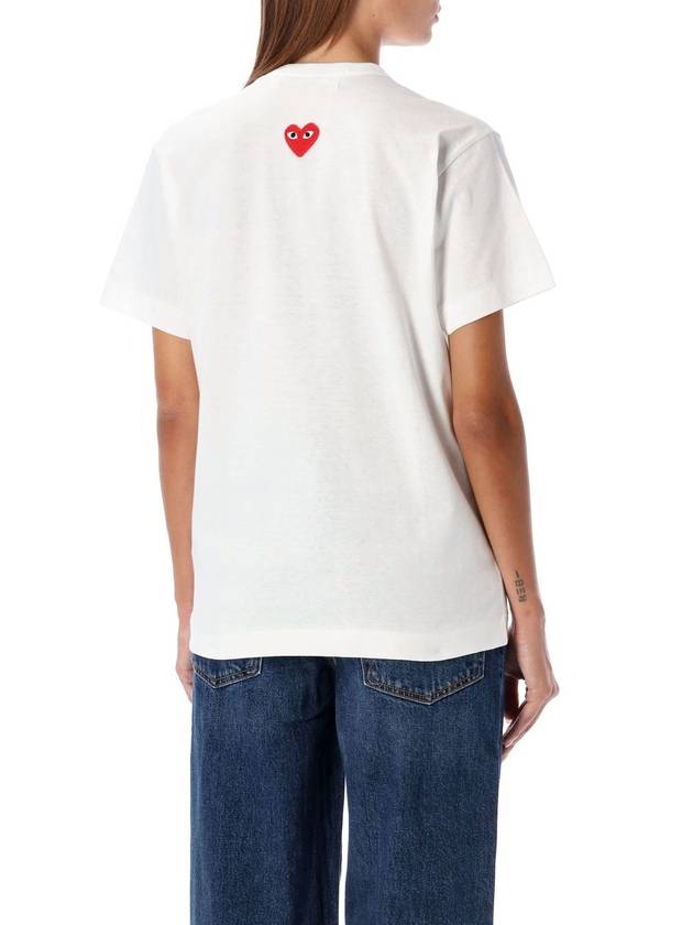 Heart Patch Short Sleeve T Shirt White - COMME DES GARCONS PLAY - BALAAN 3