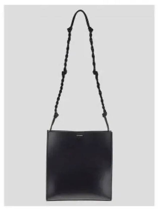 Tangle Medium Leather Cross Bag Black - JIL SANDER - BALAAN 2