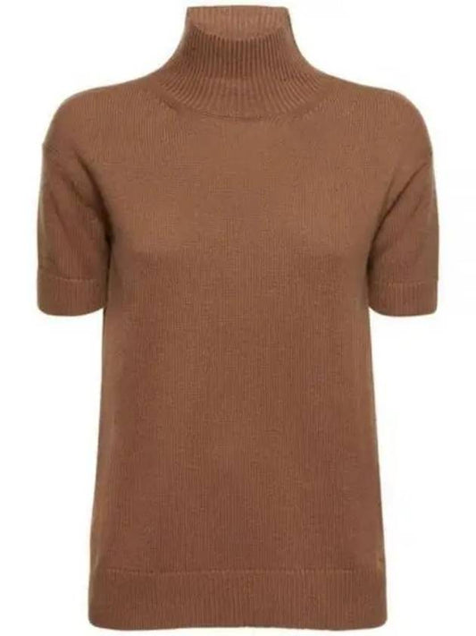 Paola High Neck Wool Knit Top Camel - MAX MARA - BALAAN 2