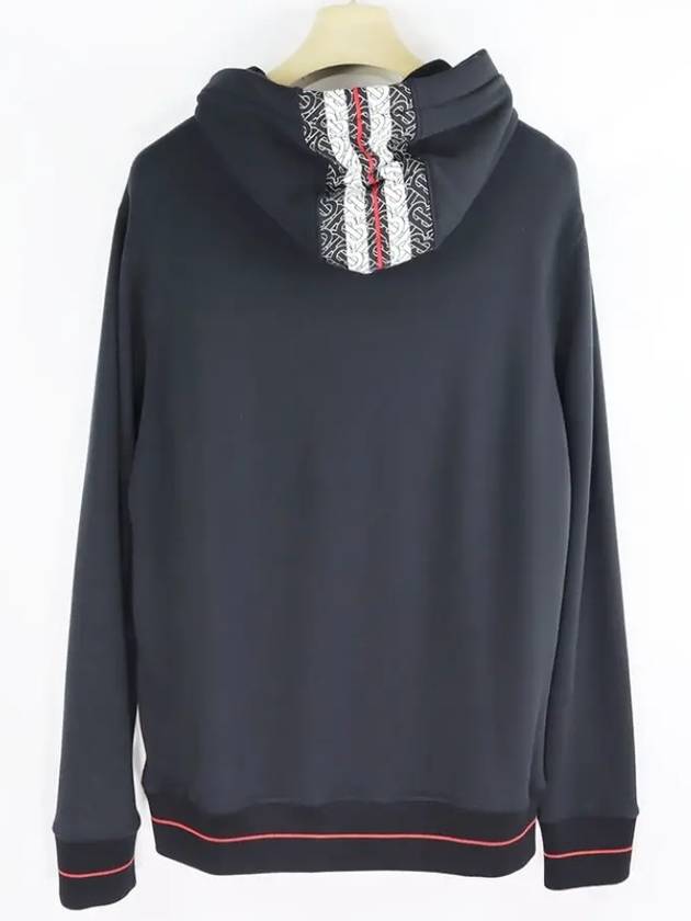 Monogram Stripe Hoodie Black - BURBERRY - BALAAN 7