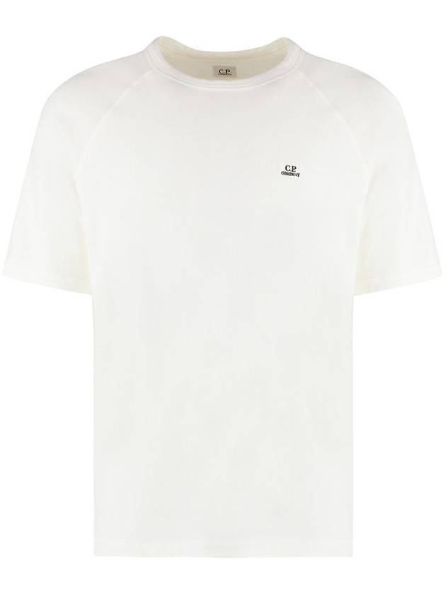 30/1 Sponge Fleece Short Sleeve Sweatshirt White - CP COMPANY - BALAAN 2