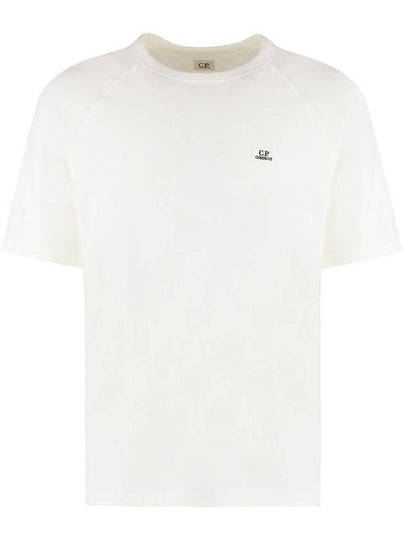 30/1 Sponge Fleece Short Sleeve Sweatshirt White - CP COMPANY - BALAAN 2