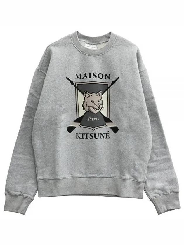 College Fox Print Sweatshirt Light Grey - MAISON KITSUNE - BALAAN 2