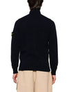 Wappen Patch Half Button Lambswool Knit Top Navy - STONE ISLAND - BALAAN 5