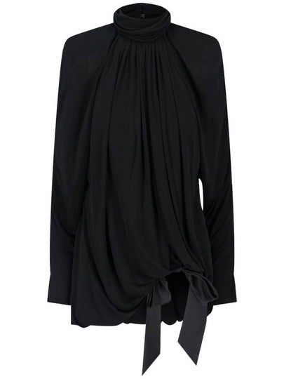 23 fw Drape Jersey Dress 744258Y6H331000 B0020499023 - SAINT LAURENT - BALAAN 2