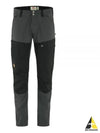 Men's Long Abisko Midsummer Track Pants Grey Black - FJALL RAVEN - BALAAN 2