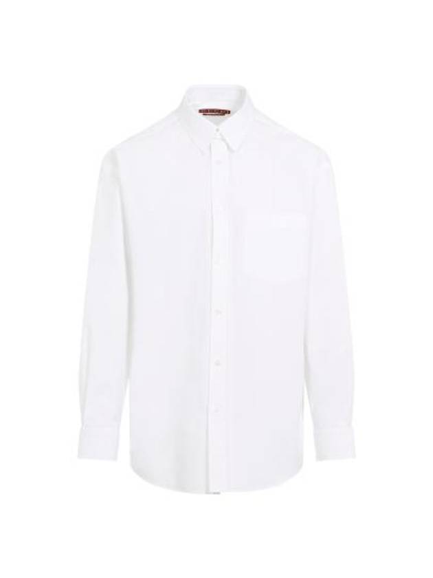 Embossed Cotton Poplin Long Sleeve Shirt White - GUCCI - BALAAN 3