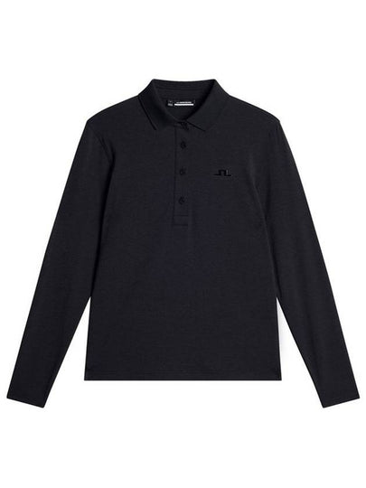 Flor Logo Polo Long Sleeve T-Shirt Black - J.LINDEBERG - BALAAN 2