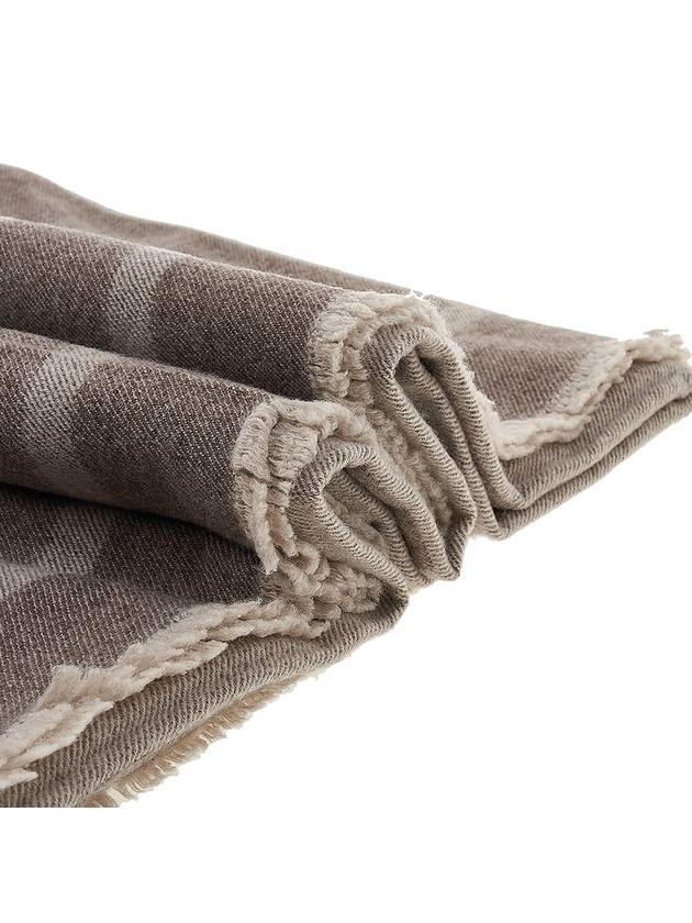 Monogram Wool Cashmere Scarf Beige - TOTEME - BALAAN 6