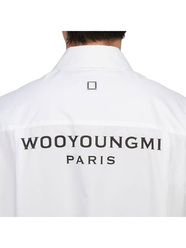 Back Logo Cotton Long Sleeve Shirt White - WOOYOUNGMI - BALAAN 9