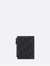 Compact Vertical Oblique Jacquard Canvas Card Wallet Black - DIOR - BALAAN 3