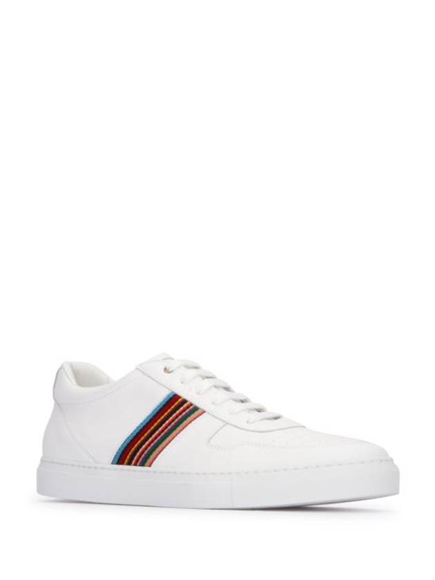 Men's Fermi Leather Low Top Sneakers White - PAUL SMITH - BALAAN 3