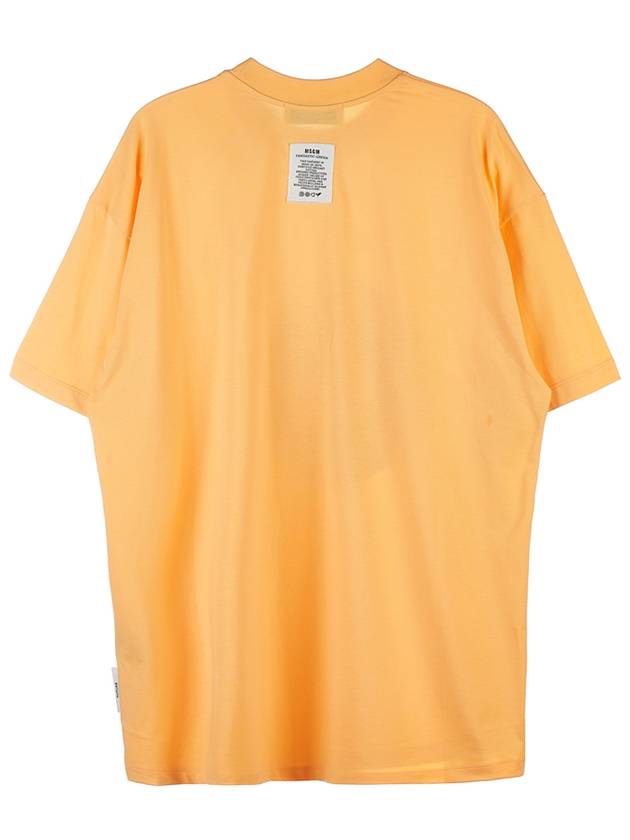 Fantastic Green Sustainable Cotton Short Sleeve T-Shirt Orange - MSGM - BALAAN 3