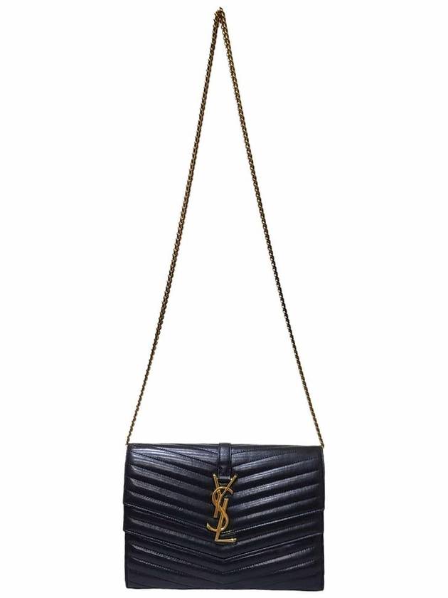 Women s 556830 Black Lambskin Sulpice Medium Gold Chain Shoulder Bag - SAINT LAURENT - BALAAN 3