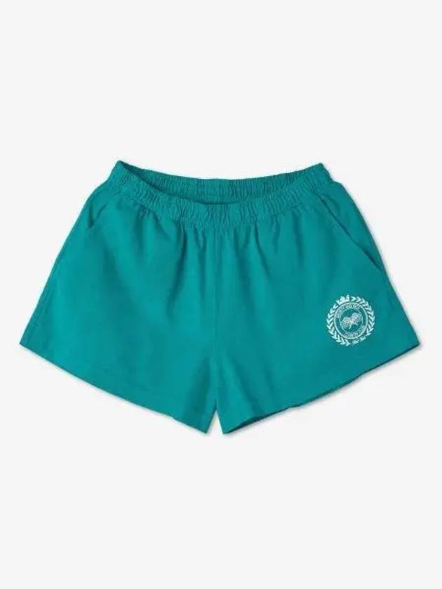 Logo Print Shorts Teal - SPORTY & RICH - BALAAN 2