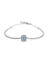 Una Octagon Cut Bangle Bracelet Blue Silver - SWAROVSKI - BALAAN 3