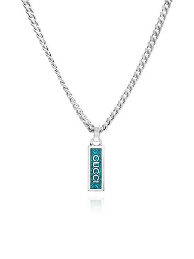 Enamel Pendant Necklace Silver YBB678714001 - GUCCI - BALAAN 3