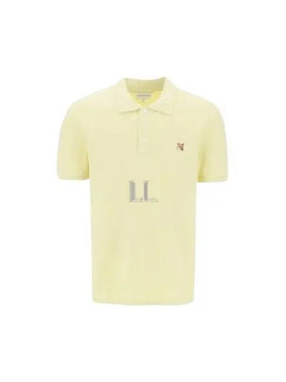 Fox Head Patch Classic Short Sleeve Polo Shirt  Light Yellow - MAISON KITSUNE - BALAAN 2