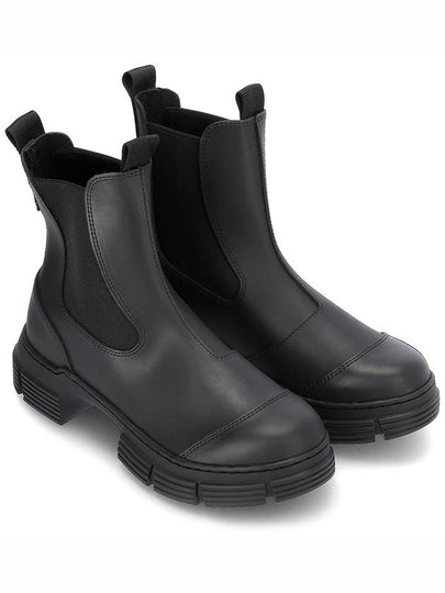 Women's Rubber City Chelsea Boots Black - GANNI - BALAAN 2