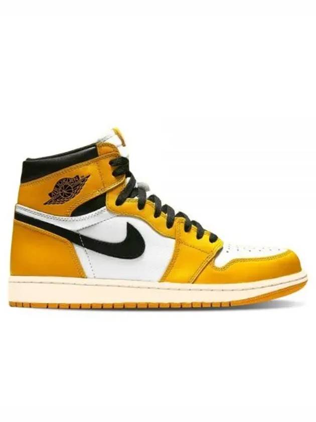 Air 1 Retro High Top Sneakers Yellow Ochre Black - JORDAN - BALAAN 2