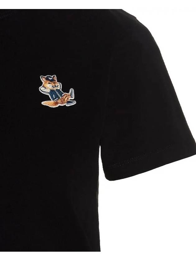 Dressed Fox Patch Short Sleeve T-Shirt Black - MAISON KITSUNE - BALAAN 5