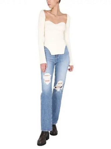 DANIELLE Distressed Cut Denim 270085 - KHAITE - BALAAN 1